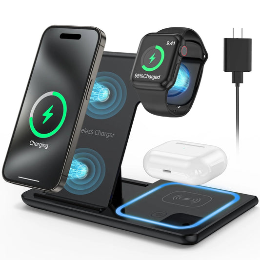 3 in 1 Wireless charger for iPhone, Apple Watch and airpods